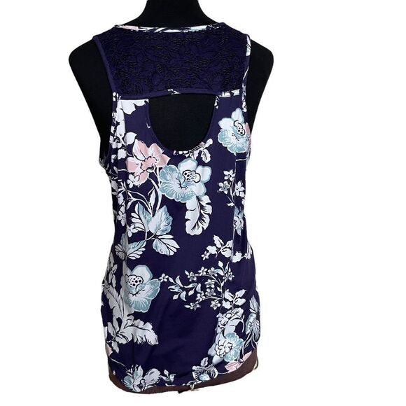 LINEA Donatella Racerback Floral Print Blouse Size M - Picture 7 of 15